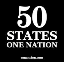 50 States One Nation Tile in Black